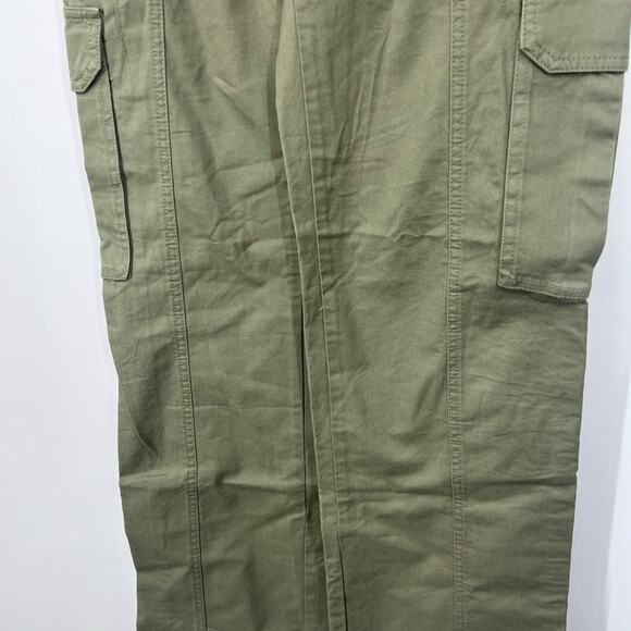 Abercrombie & Fitch Green High Rise Cargo Straight Leg Pant LONG - Picture 4 of 7